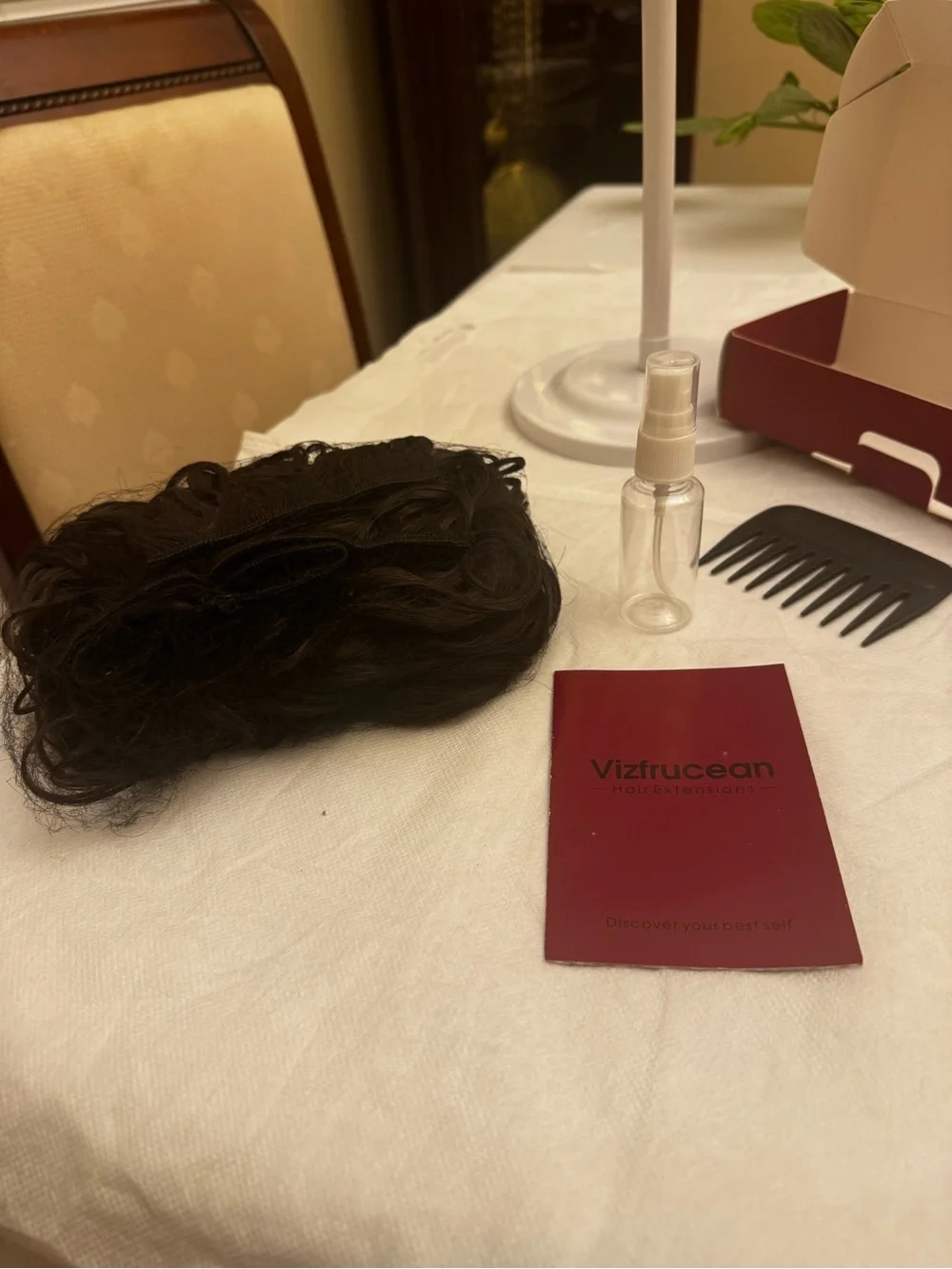 Natural Curly Clip-In Hair Extensions - Dark Brown